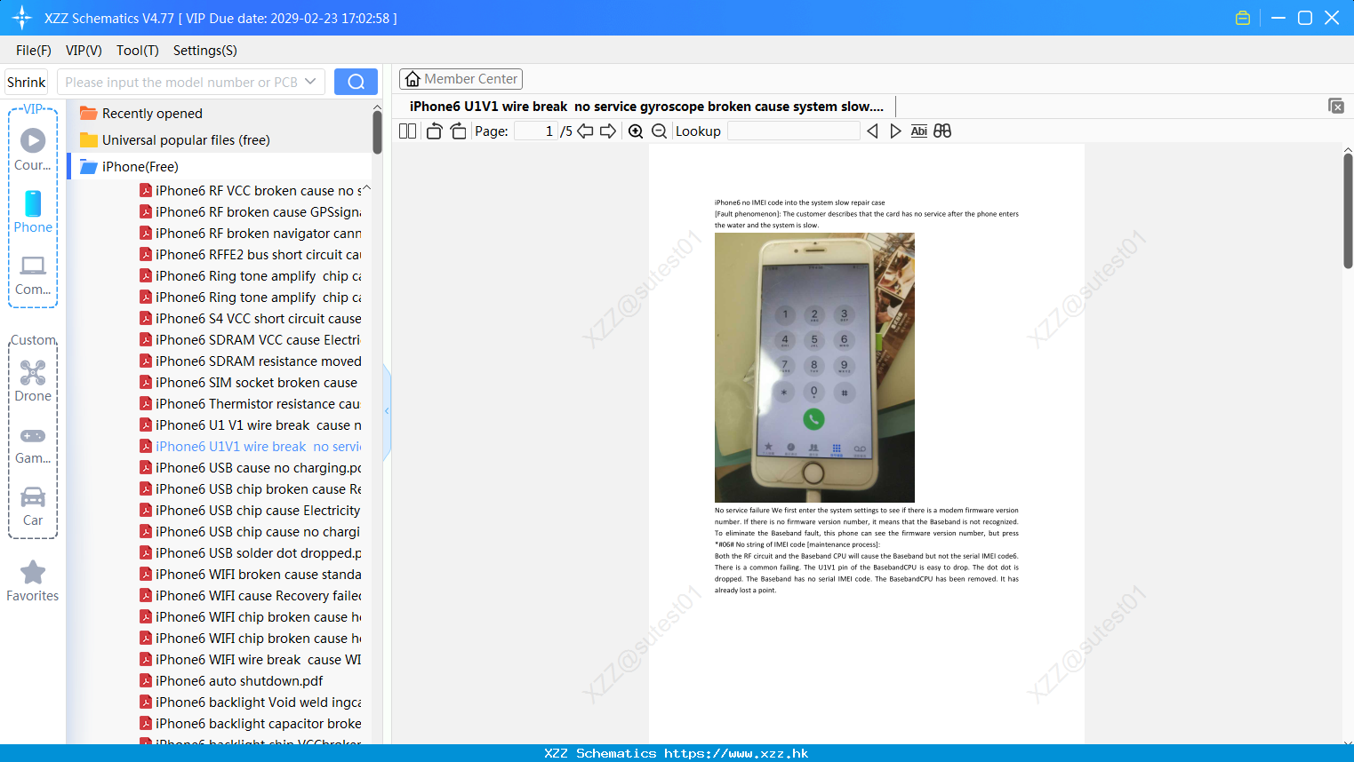 IPhone6 U1V1 Wire Break No Service Gyroscope Broken Cause System Slow